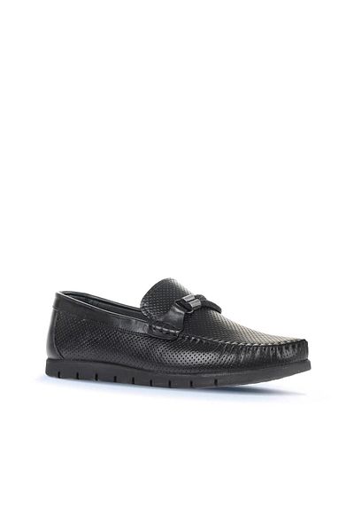 Bueno Shoes Мъжки мокасини - Черни кожени, модел 21ma96