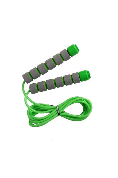 ZEROGYM Luxury Green 2.5 m Jump Rope with Sponge Handle Gift