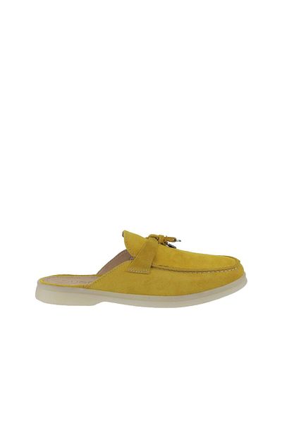 Bueno Shoes 05wt103 Model Suede Papuci Plati Femei - Galben
