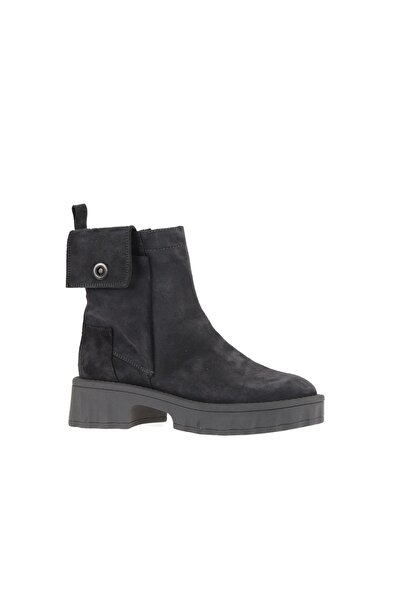 Bueno Shoes Gri Süet Kadın Topuklu Bot 01wv9004