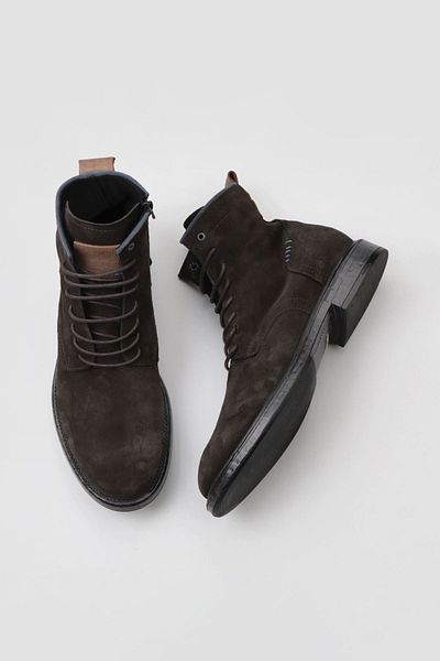 Bueno Shoes Ανδρικές Μπότες - Καφέ Μπλε Suede, Μοντέλο 01mv9306