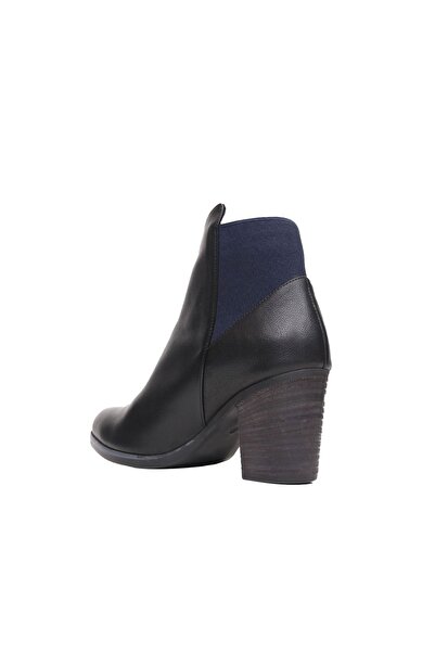 BUENO Shoes Lacivert Deri Kadın Topuklu Bot 01wp1500