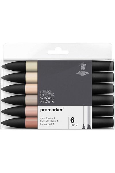 Winsor Newton Promarker 6-Pack Skin Tones - 1stCut