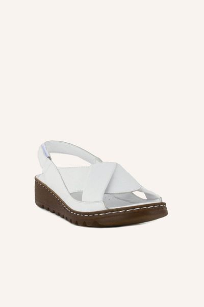 MARCATELLI Sandale albe din piele
