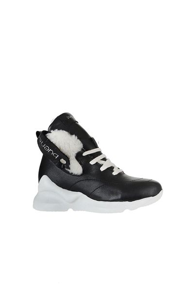 Bueno Shoes Γυναικεία Αθλητικά Μποτάκια - Μαύρο Δερμάτινο, Μοντέλο 01wp7903