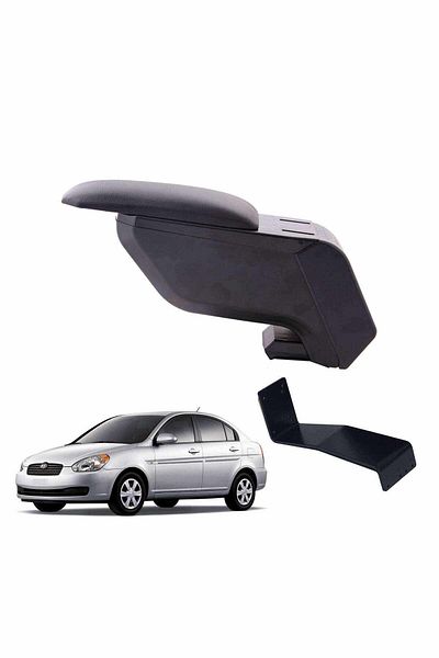3 Tıkla Hyundai Accent Era 2006 Delmesiz Çelik Ayaklı Siyah Kolçak Kol Dayama