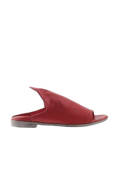 Bueno Shoes Φούξια Δερμάτινες Γυναικείες Παντόφλες - Flat Design 01wn5019