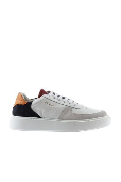 Bueno Shoes Ανδρικά αθλητικά παπούτσια - Λευκό Δερμάτινο-Σουέντ 01mu10405