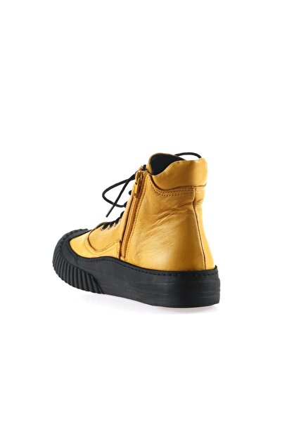 Bueno Shoes Sarı Deri Kadın Spor Bot 01wr6800