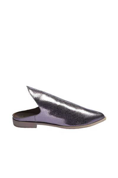 BUENO Shoes Kurşun Deri Kadın Düz Terlik 01wn0139