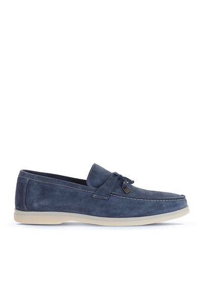 Bueno Shoes Loafer pentru bărbați 05ms101 - piele de căprioară albastră
