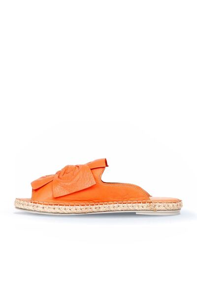 Bueno Shoes 01wn1632ModelOrange Leather Women's Espadrille Slippers
