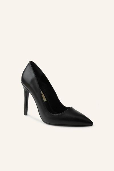 MARCATELLI Siyah Cilt Topuklu Stiletto