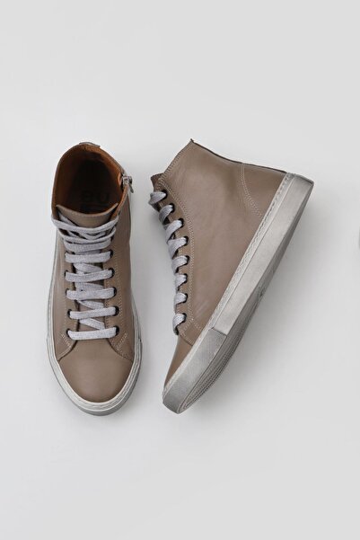 Bueno Shoes Gri Deri Kadın Spor Bot 01wr1814