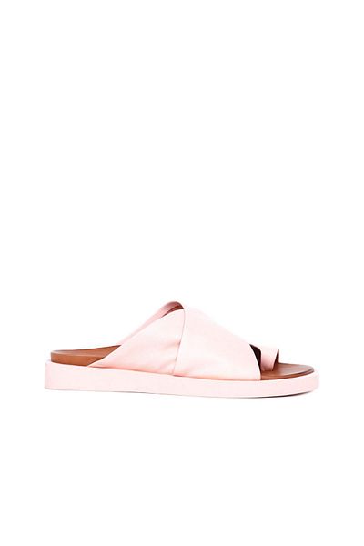 Bueno Shoes Papuci de damă din piele pulbere - Flip Flops, model 01ws2809