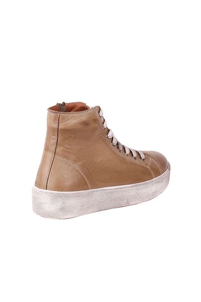 Bueno Shoes Πράσινα δερμάτινα γυναικεία αθλητικά μποτάκια - 01wr1910