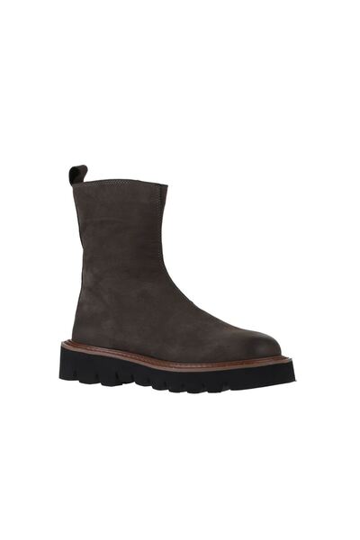 Bueno Shoes Gri Nubuk Kadın Düz Bot 01wv10203