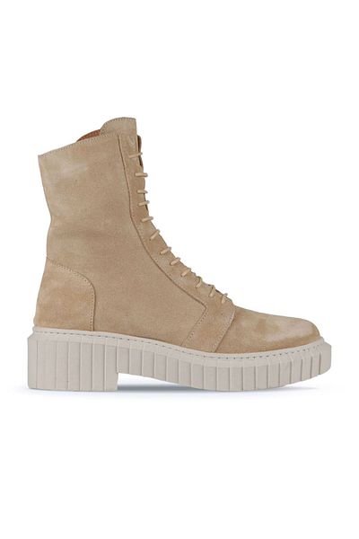Bueno Shoes Tan Suede Γυναικείες Μπότες - Flat Cut 01wz6307
