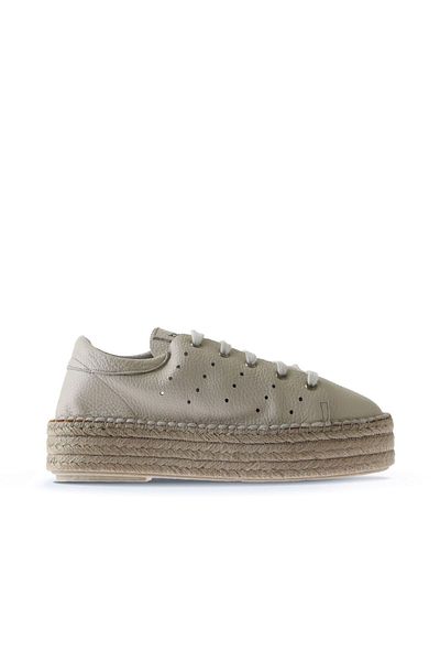 Bueno Shoes Espadrile de damă din piele bej - Toc pană, Flotter 01wu5601