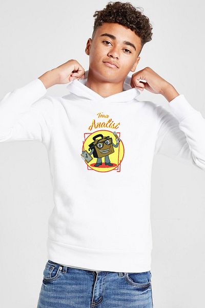 Tshirthane Φούτερ με κουκούλα 3 κιλών The Umbrella Academy Team Analyst White Child
