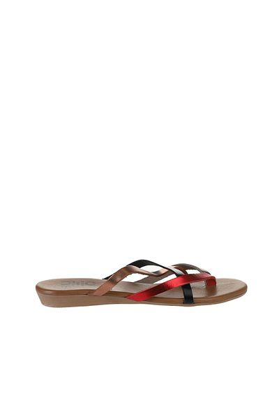 Bueno Shoes Gri Multi Deri Kadın Parmak Arası Terlik 01wu7458
