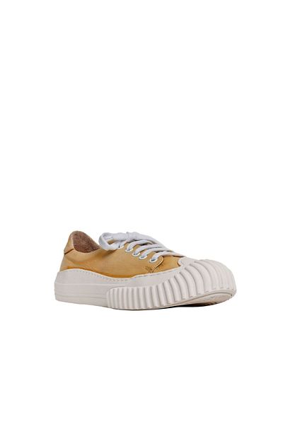 Bueno Shoes Pantofi de damă cu toc cu pană din piele galbenă - 01wq10300