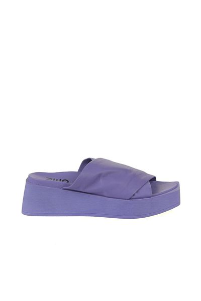 Bueno Shoes Papuci de damă din piele liliac - toc pană 01wy5906