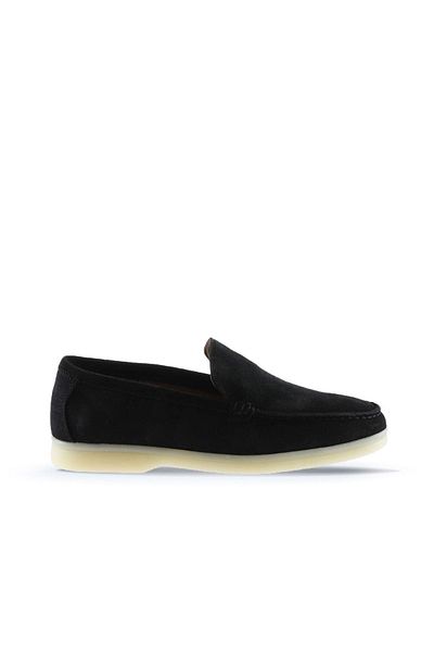 Bueno Shoes Loafer de damă din piele intoarsa - negru 05ws102