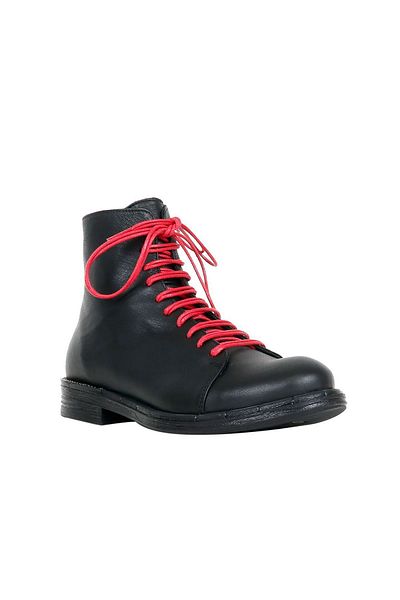 Bueno Shoes 01wr3701ModelClaret Red Leather Women's Flat Boots