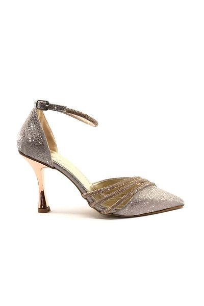 KOCAMANLAR Pantofi de damă Feles cu toc stiletto cu trei dungi, cu trei dungi, ROZE-GOLD