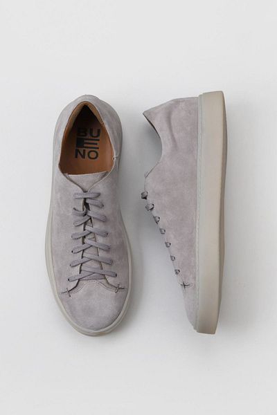 Bueno Shoes Ανδρικά γκρι ανοιχτά σουέτ παπούτσια casual - 10m50022