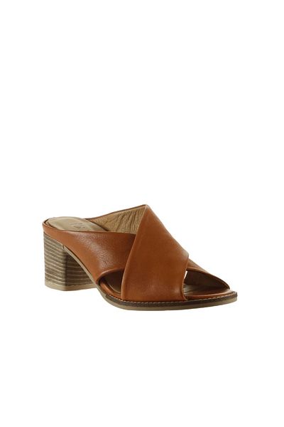 Bueno Shoes Дамски обувки на висок ток от естествена кожа в кафяво - 01wn6108