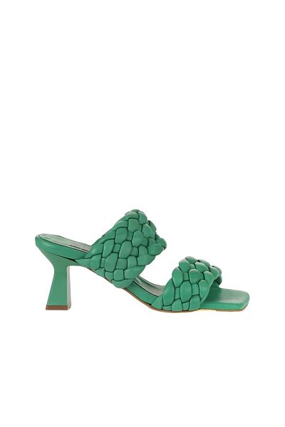 Bueno Shoes Σκούρο πράσινο δερμάτινο γυναικείο τακούνι - 01wy6804