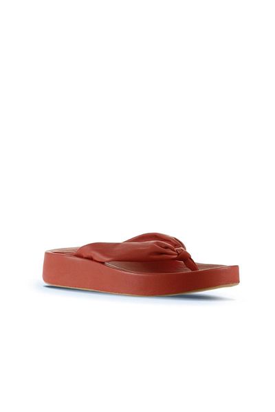 Bueno Shoes شبشب نسائي من الجلد المرجاني - 01wu4615