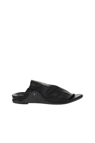 Bueno Shoes Papuci plati din piele neagra pentru femei - 01wu7602