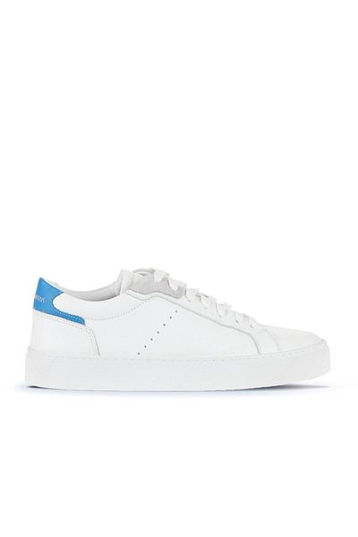 Bueno Shoes Ανδρικά αθλητικά παπούτσια Λευκό Μπλε Δερμάτινο - 11ma24005