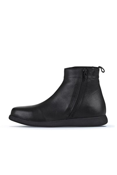 Bueno Shoes Siyah Deri Kadın Düz Bot 01wz4204