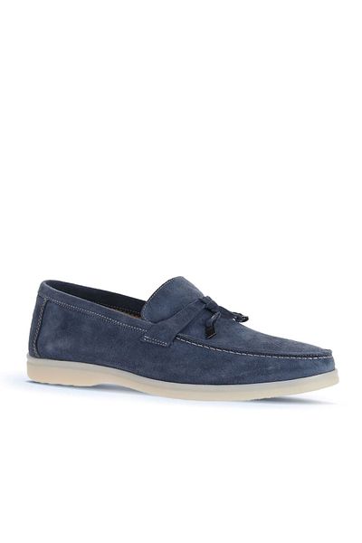 Bueno Shoes Loafer pentru bărbați 05ms101 - piele de căprioară albastră