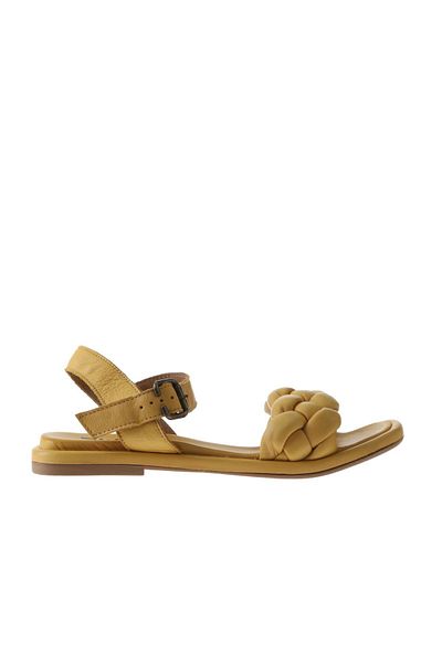 Bueno Shoes Sandale de damă galbene din piele - 01wu4124