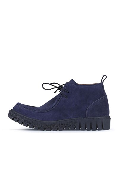 Bueno Shoes Lacivert Süet Kadın Düz Bot 01wz5206