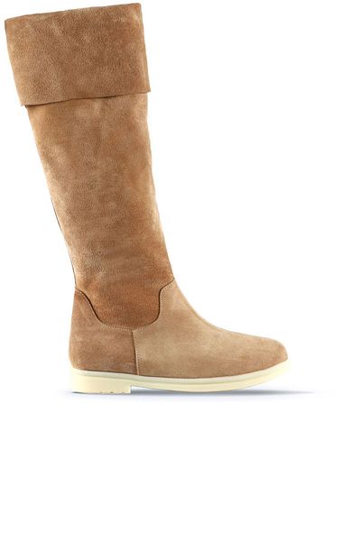 Bueno Shoes 01wt3308 Γυναικείες φλατ μπότες Model Powder Suede