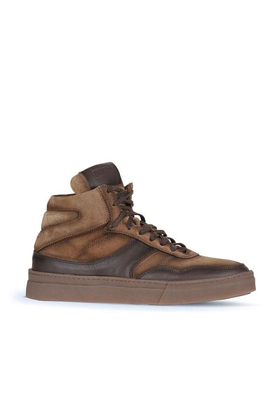 Bueno Shoes Мъжки спортни ботуши - кафяви велурени, модел 10mb50031