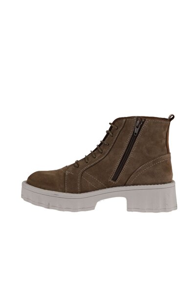 Bueno Shoes Taba Süet Kadın Topuklu Bot 01wv9000