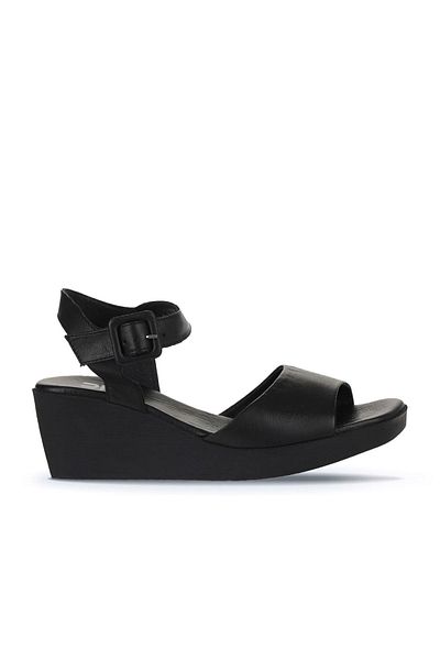 Bueno Shoes Sandale de damă din piele cu toc negru - 01wy2400
