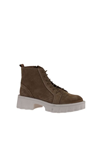 Bueno Shoes Taba Süet Kadın Topuklu Bot 01wv9000