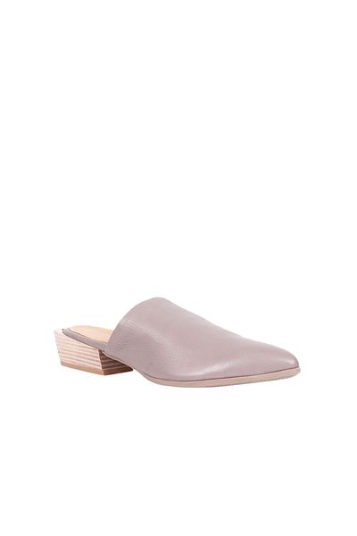 Bueno Shoes 01wq2603 Μοντέλο Γκρι Δερμάτινες Γυναικείες Παντόφλες με τακούνι