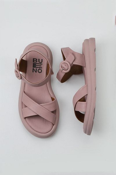 Bueno Shoes Sandale de damă din piele - Dusty Rose, model 01wy9409