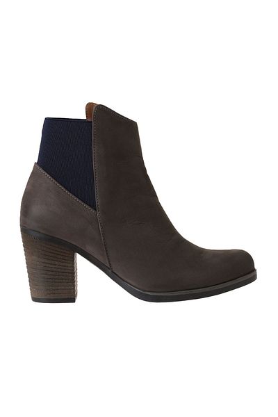 Bueno Shoes Γυναικείες μπότες με τακούνι Nubuck Grey Navy - 01wp1500