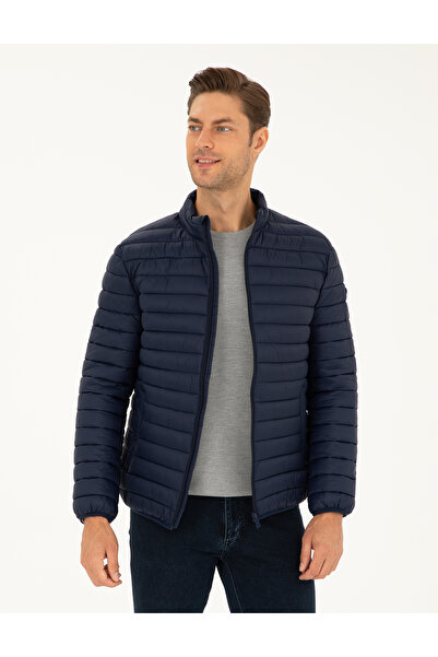 Pierre Cardin معطف رياضي مبطن باللون الأزرق الداكن 50294302-VR033