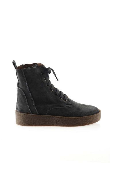 Bueno Shoes Γυναικείες μπότες σκούρο γκρι σουέντ - 01wt3001